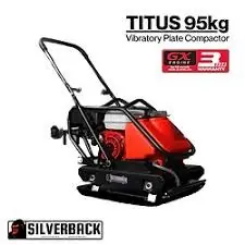 Plaque compactrice Silverback 95 kg, moteur Honda GX