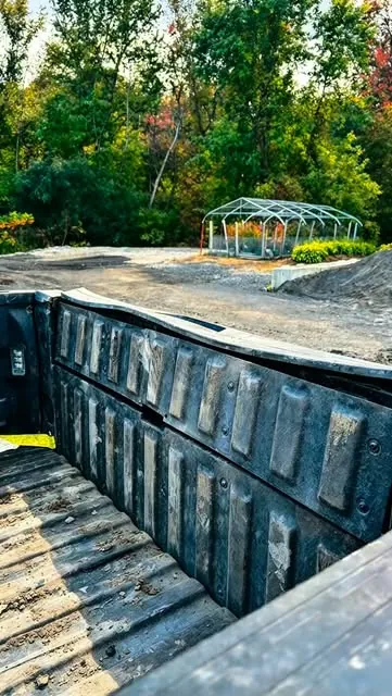 Fin de journée sur le chantier